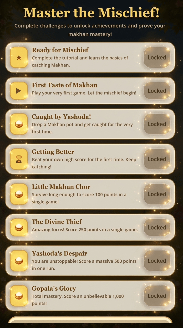 Avatar selection screen with Krishna skins